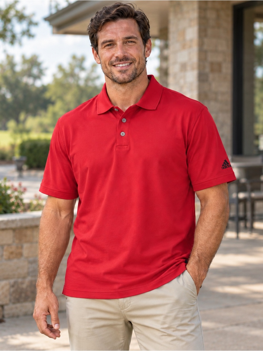 Adidas Golf Climalite Cotton Red Polo Shirt Men’s XL New With Tags